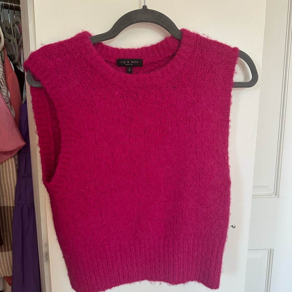 Rag & Bone Women's Fuchsia Sweater Vest